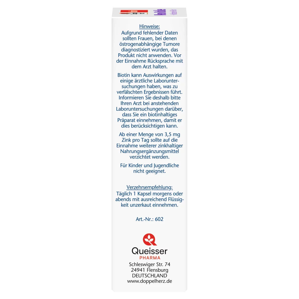 Abbildung der Produktverpackung Doppelherz aktiv Meno Rotklee Seitenansicht links